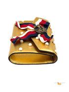 Gucci Broadway Clutch aus Leder in Metallic-Optik mit Kunstperlenverzierung