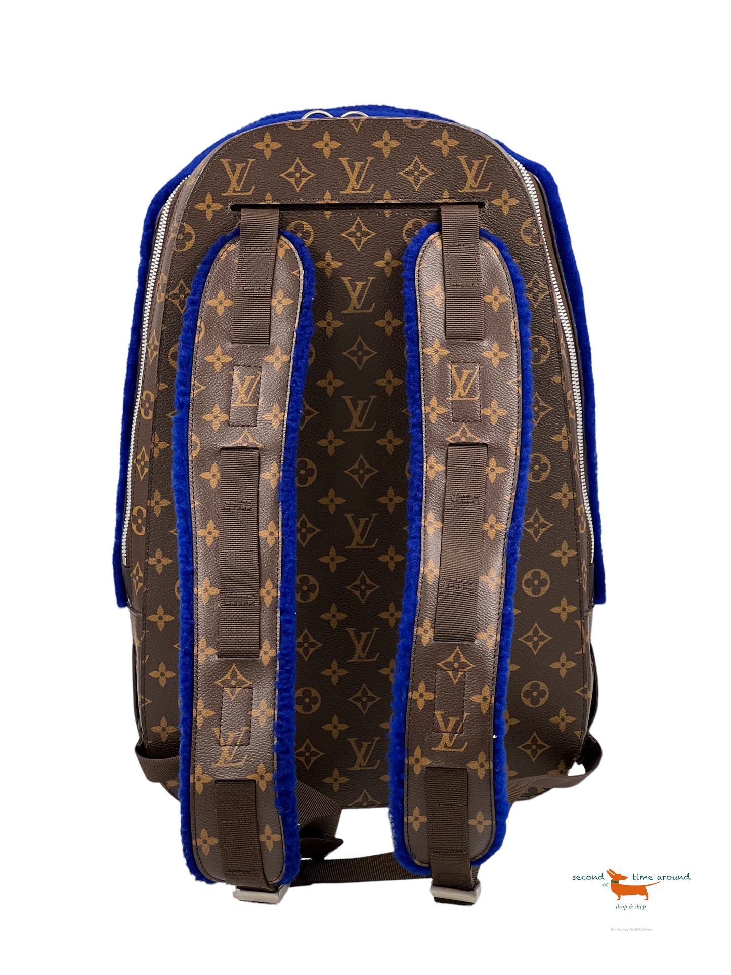 Louis Vuitton Limited Edition Monogram Bleu Fleece Pack Marc Newson Backpack