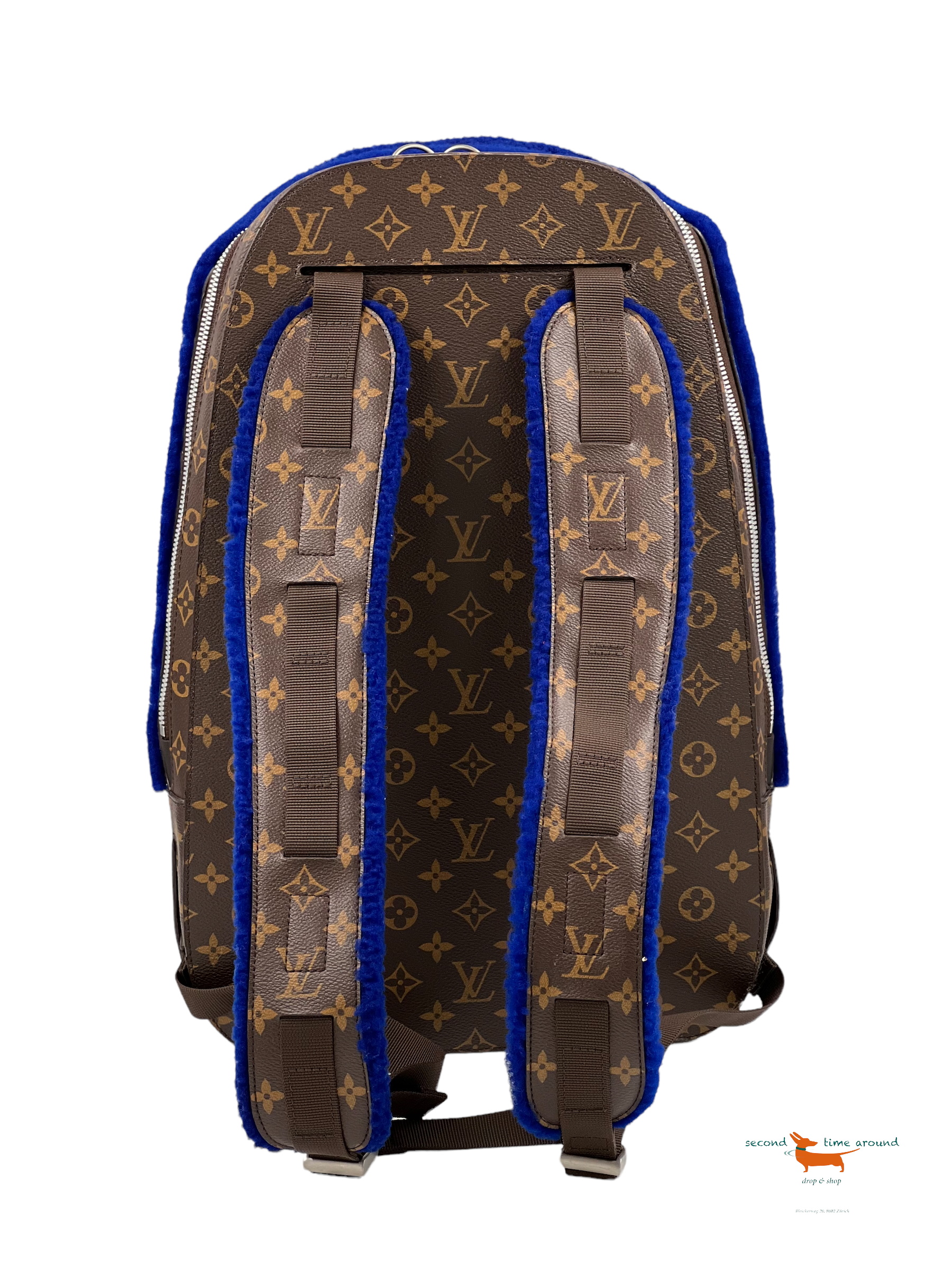 Louis Vuitton Limited Edition Monogram Bleu Fleece Pack Marc Newson Backpack