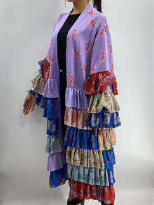 loewe paula's ibiza ruffled jacquard robe coat