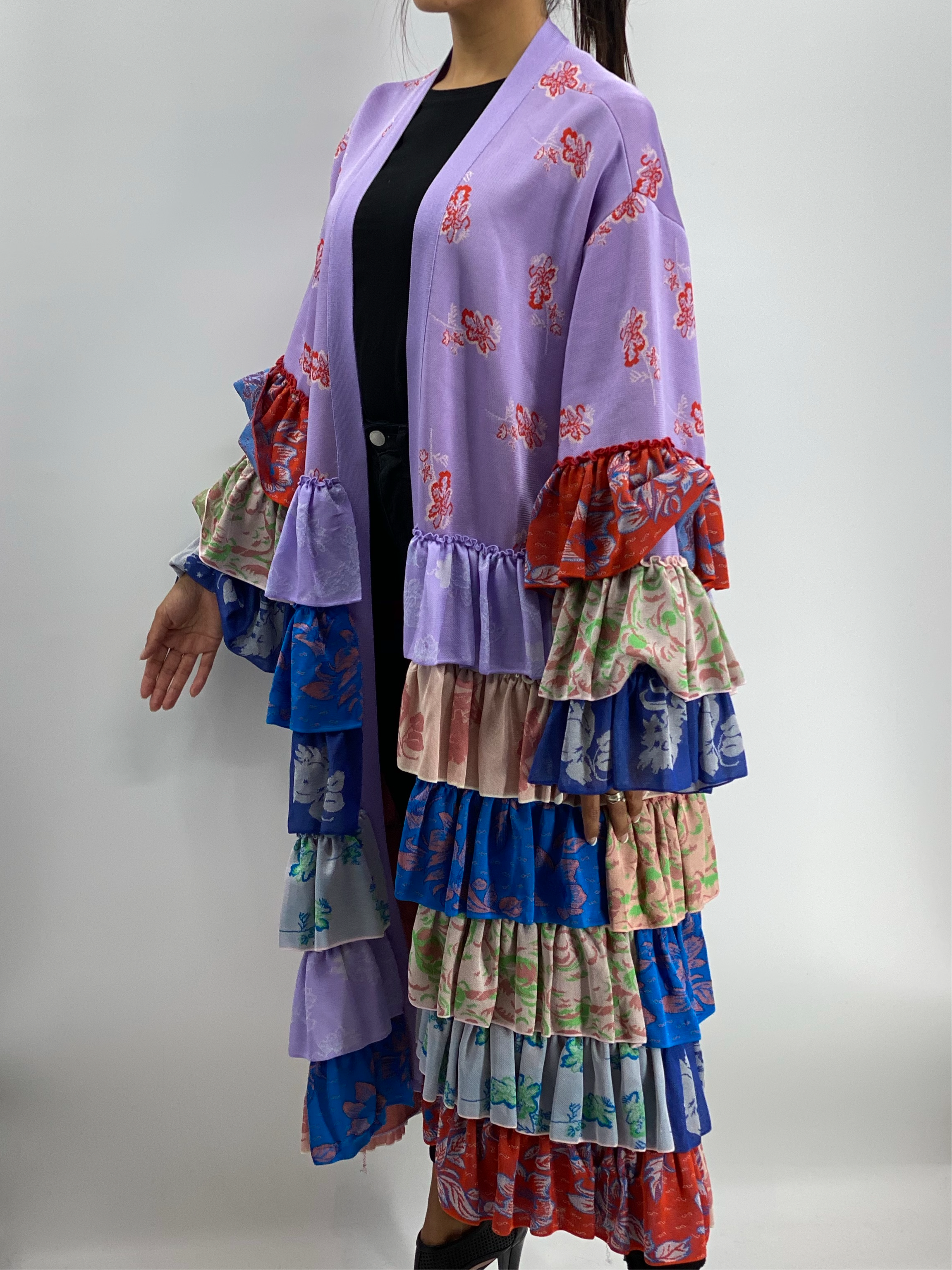 loewe paula's ibiza ruffled jacquard robe coat