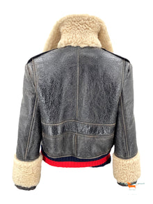 Gucci Embroidered leather jacket