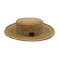 Gucci Glass Pearl Logo Brooch Straw Boater Hat