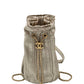 Chanel Gold Leather Coco Pleats Small Backpack Bag