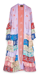 loewe paula's ibiza ruffled jacquard robe coat