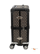 Goyard Black Goyardine Canvas and Leather Bourget Trolley