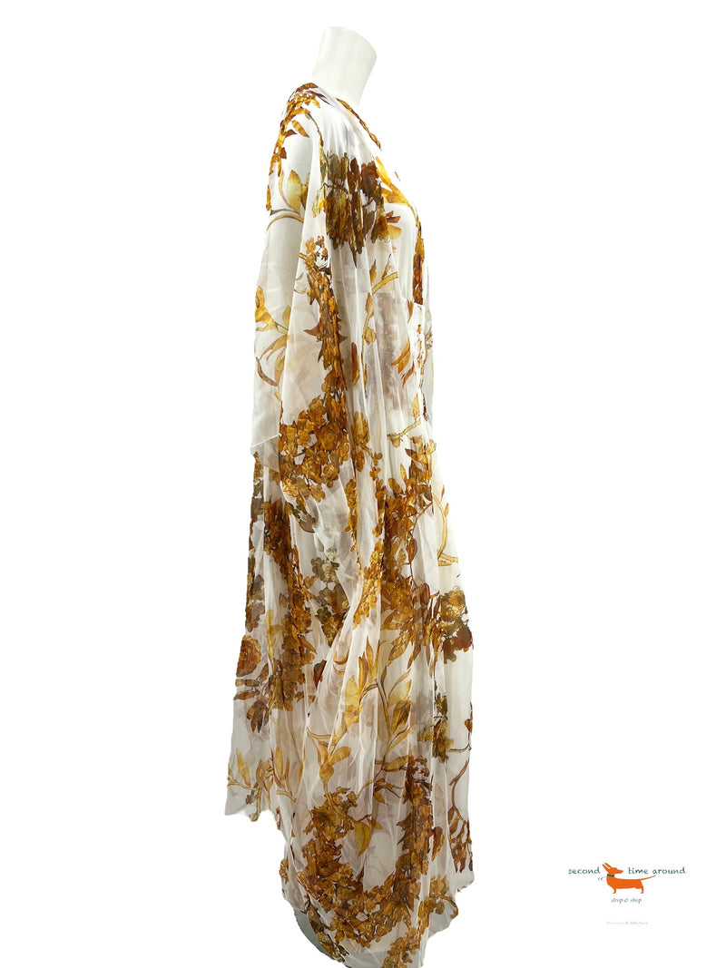 Chanel Silk Chiffon Dress  with overcoat