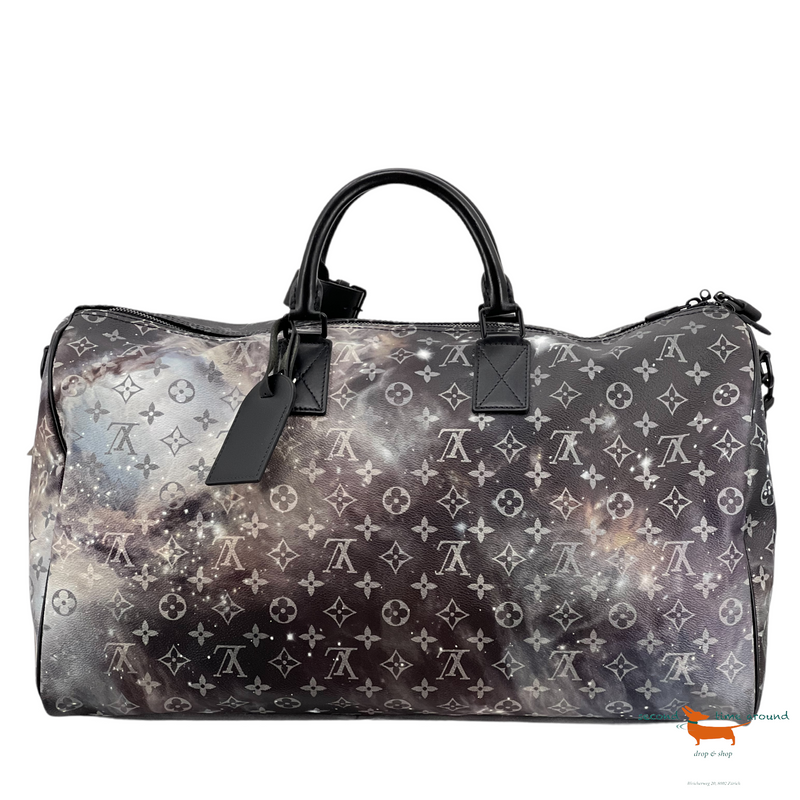 Louis Vuitton Limited Edition Monogram Galaxy Keepall Bandouliere 50 Bag