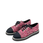 Chanel Sneakers Damen Rosa Schwarz Tweed