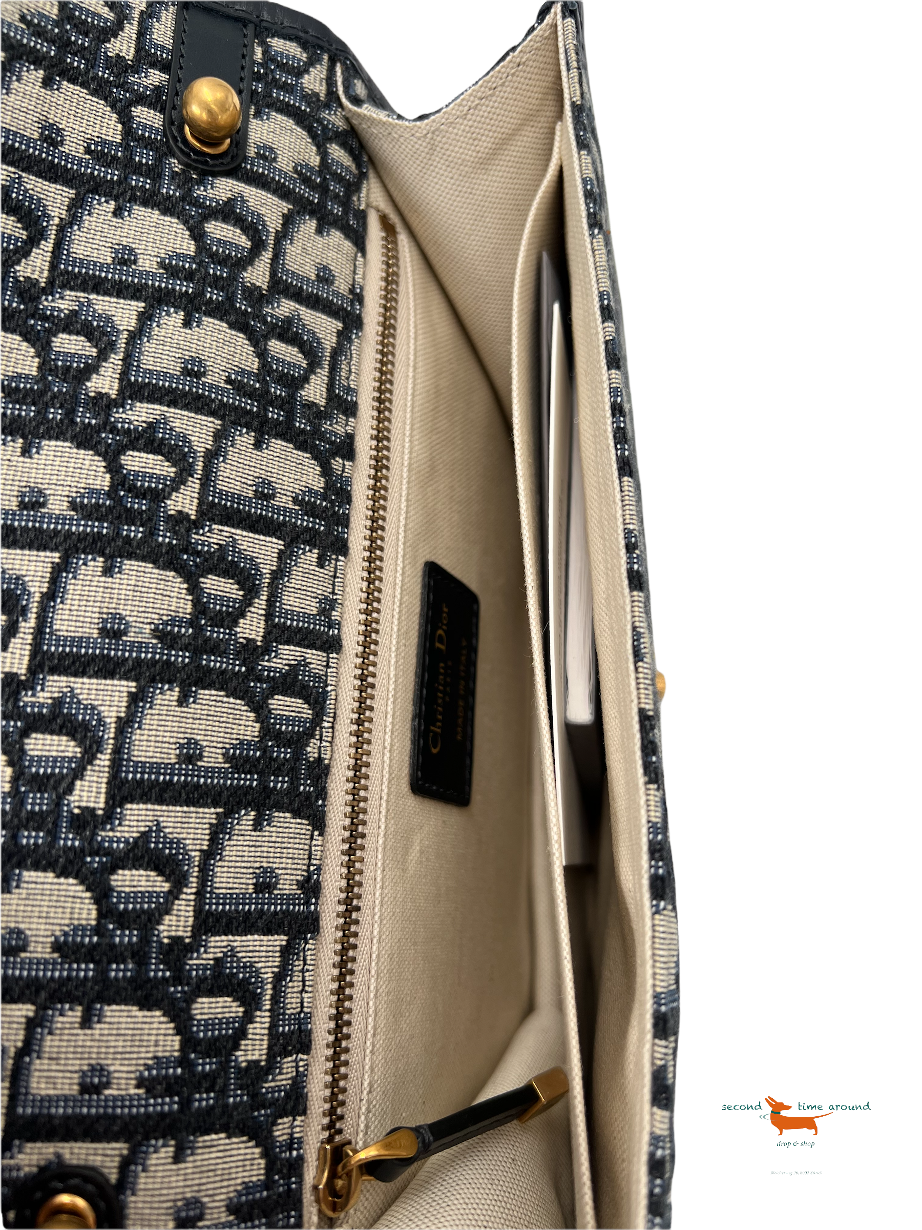 Christian Dior DiorAddict Monogram Oblique Canvas Flap Bag