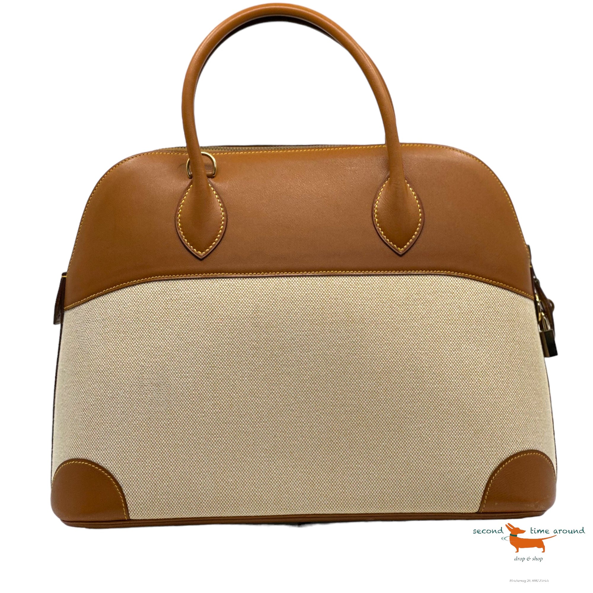 Hermes Bolide en toile marron Bag