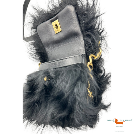 Chanel Mini flap Leather Lambskin Shearling bag