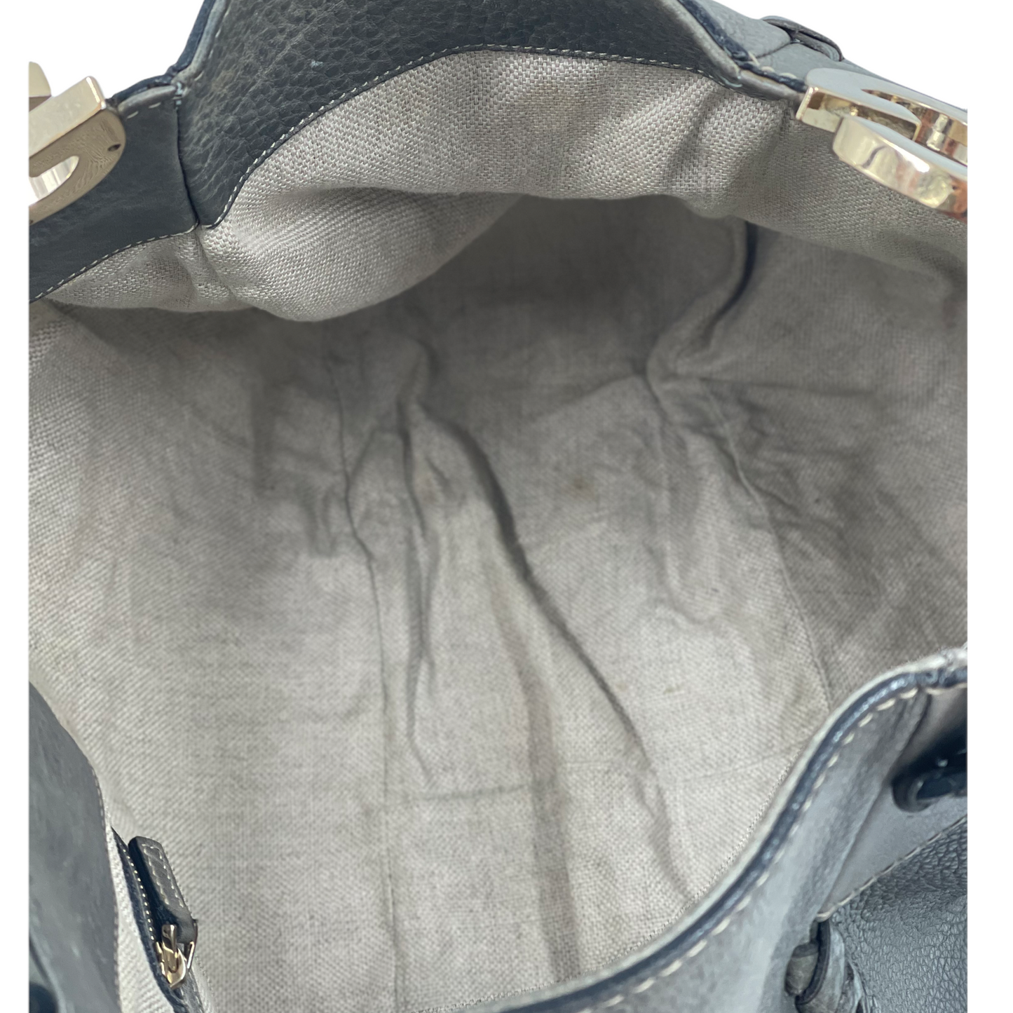 Gucci Charlotte Braided Leather Bag Grey