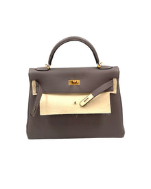 Hermes Kelly 2016 Togo Leder Etain 32Cm Bag