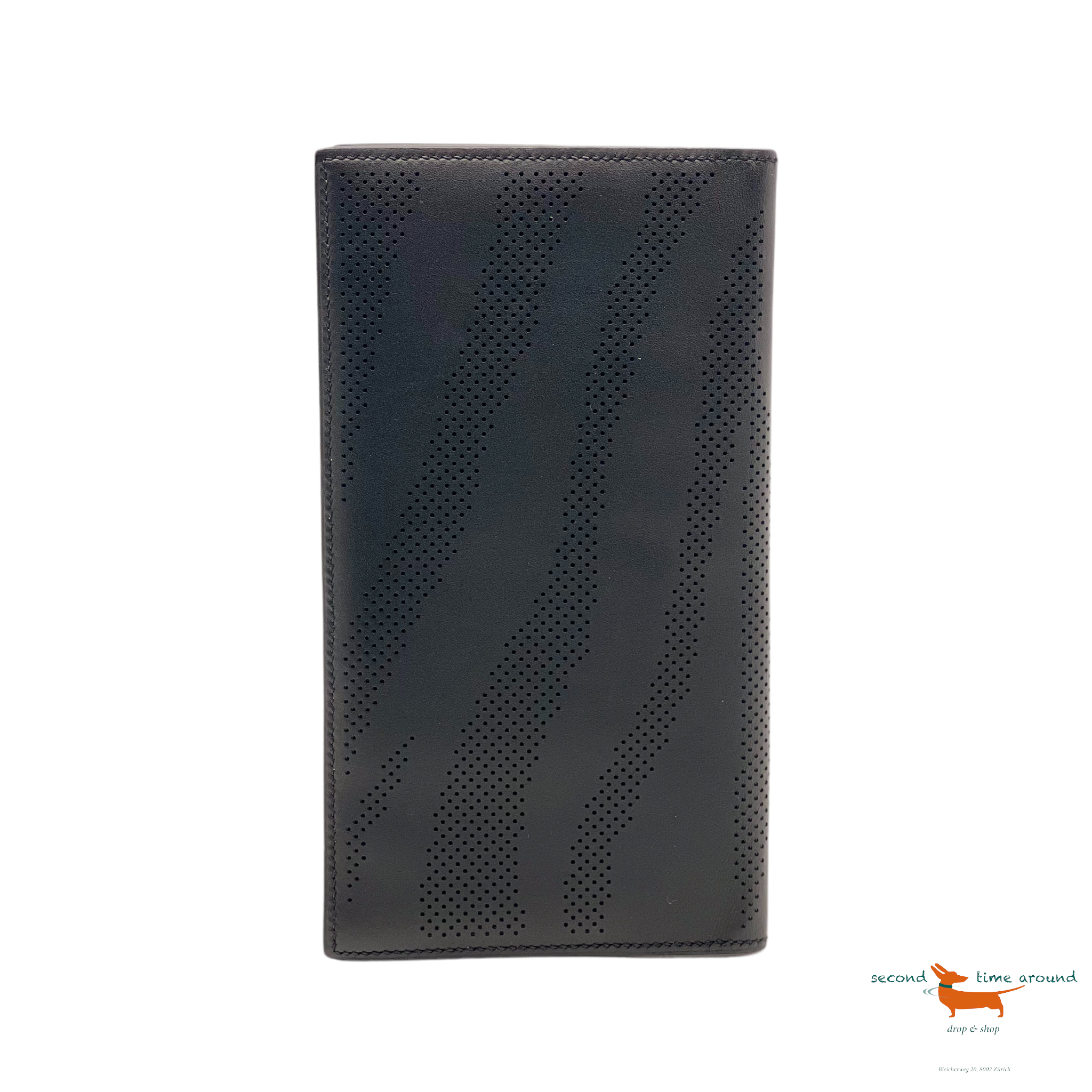 Hermes Portefeuille MC2 Fleming LG Perfore Safari Veau Somb/Chevre