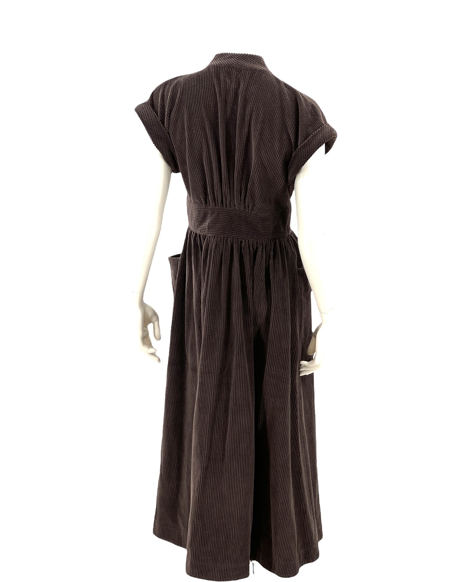 Three Graces London Clarissa Cotton-Corduroy Midi Dress