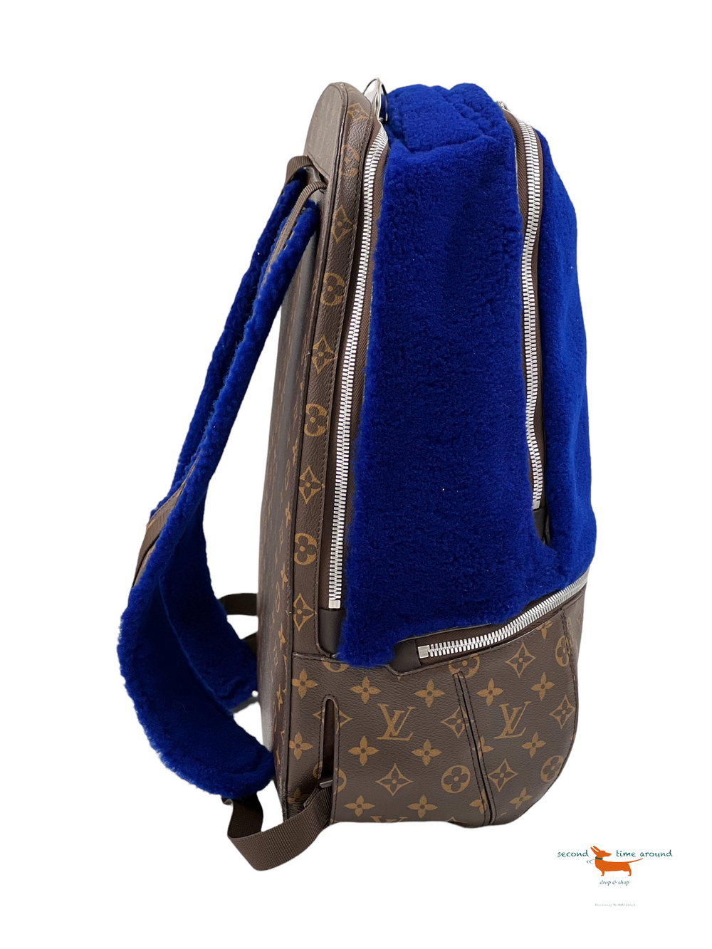 Louis Vuitton Limited Edition Monogram Bleu Fleece Pack Marc Newson Backpack