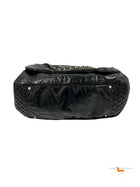 Chanel Black Patent Vinyl Rock and Chain Large Accordion Flap Bag