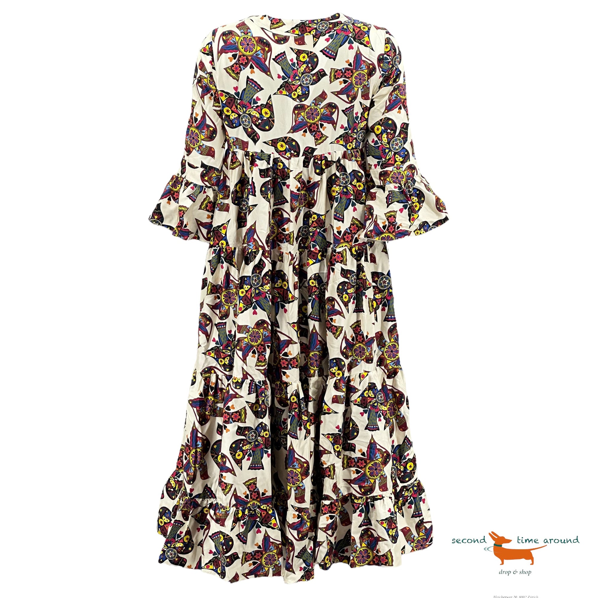 Double J Jennifer Jane Dress Piccolo Dove in Twill Silk