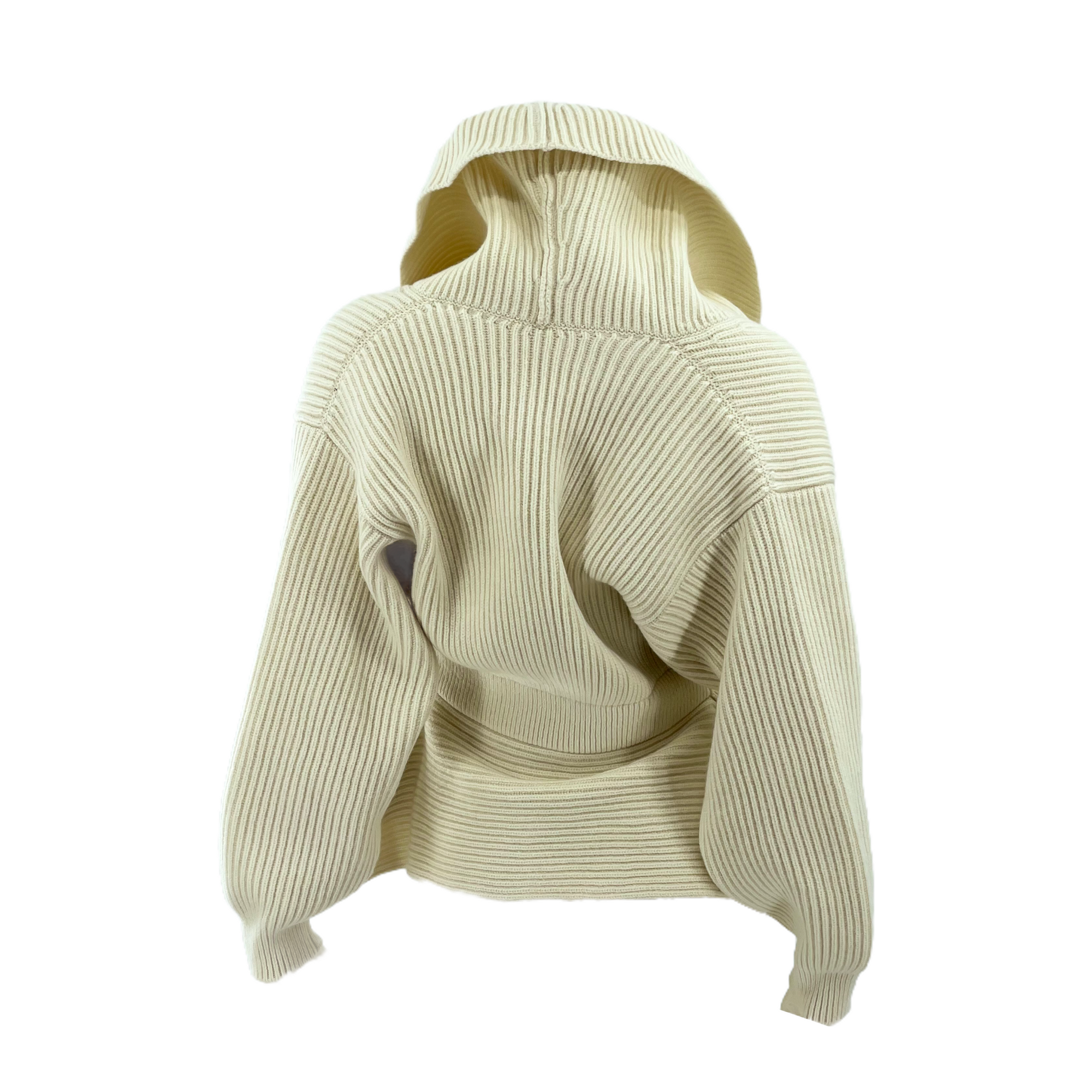 Alaia Ribbed Wool and Cashmere-Blend Cardigan
