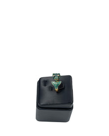 Gucci 18k Yellow Gold Diamond Enamel Le Marché des Merveilles Tiger Ring