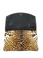 Yves Saint Laurent Animal-print calf hair clutch