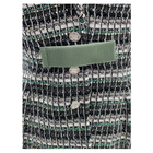 Chanel Monochrome Silk Blend Crystal Embellished Plunge Back Tweed Blazer