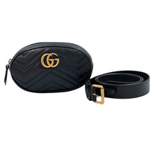 Gucci Womens Black Marmont Quilted Leather Belt Bag