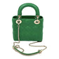 Christian Dior Green Cannage Lambskin Leather Mini Lady Dior Bag